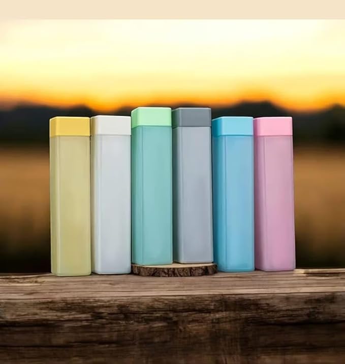 Pastel Water Bottles, 1 Litre Capacity, Set of 6 Multi-Coloured